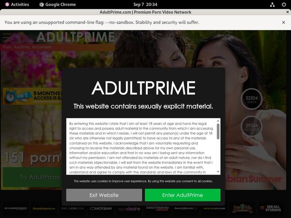 Adult Prime Benutzername