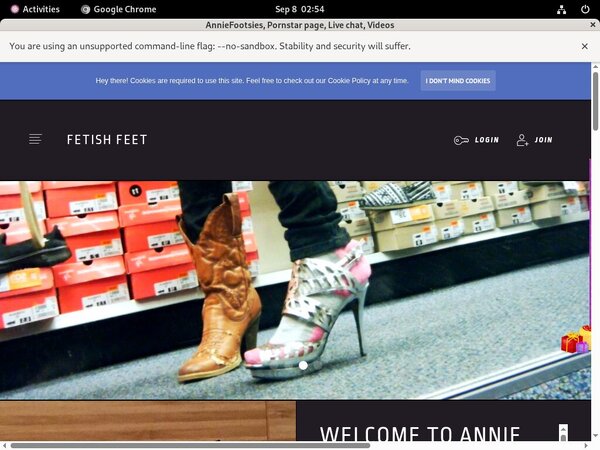 Anniefooties.modelcentro.com Free