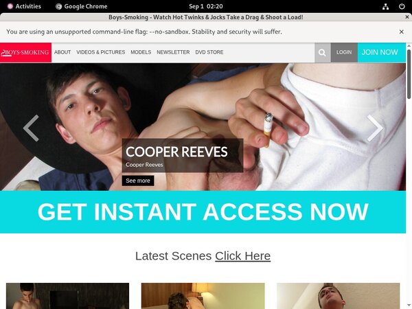 Boys Smoking Sign Up Discount