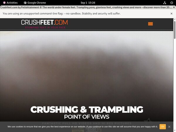 Crushfeet.com Vendo