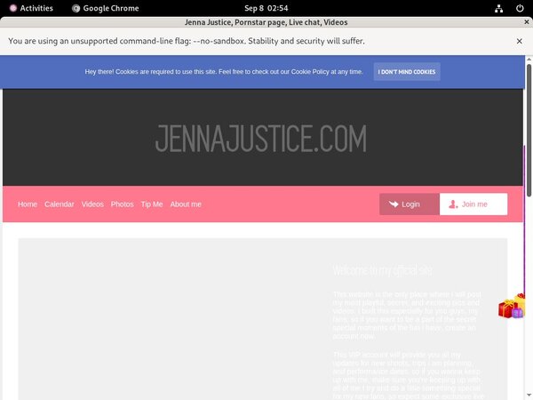Jennajustice.modelcentro.com Mobile Account