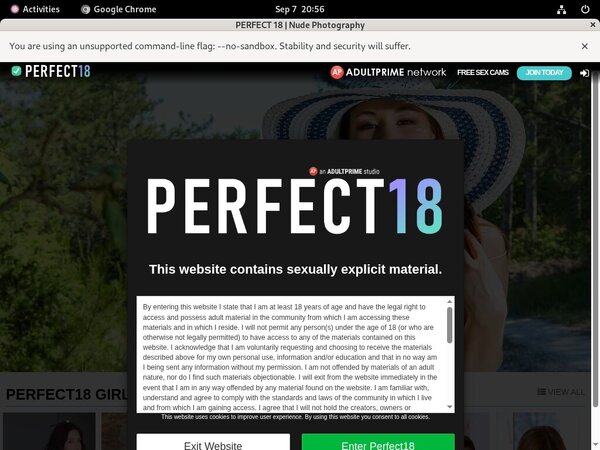 Perfect18.com Join Page
