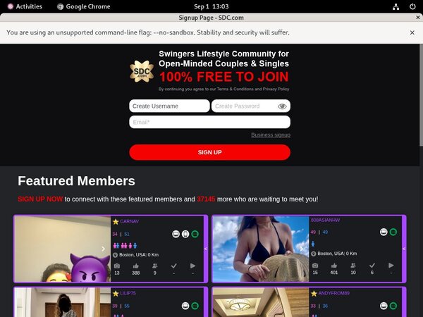Swingersdateclub Account Information