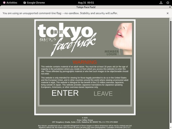 Tokyo Face Fuck Pass Word