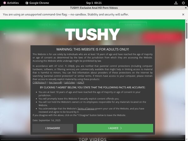 Tushy.com Discreet Billing